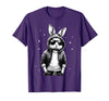 Bunny Face with Sunglasses Rabbit for Boys Men Kids T-Shirt in Purple