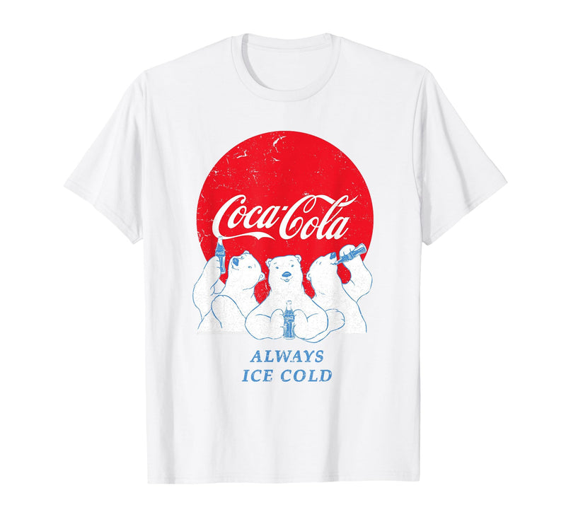 Coca-Cola Coca Cola Always Ice Cold Polar Bears Christmas T-Shirt - White