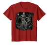 Scary Cyclist Skeleton Gifts Cycling Skeleton Mountain MTB Bicycle Cyclist Skeleton T-Shirt - Cranberry Red