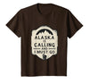 Alaska is Calling and I Must Go Mountains Bear T-Shirt - Brown