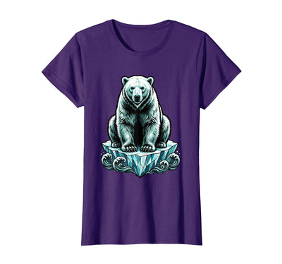 Polar Bear Lone Ice Floe Arctic Drift Illustration T-Shirt