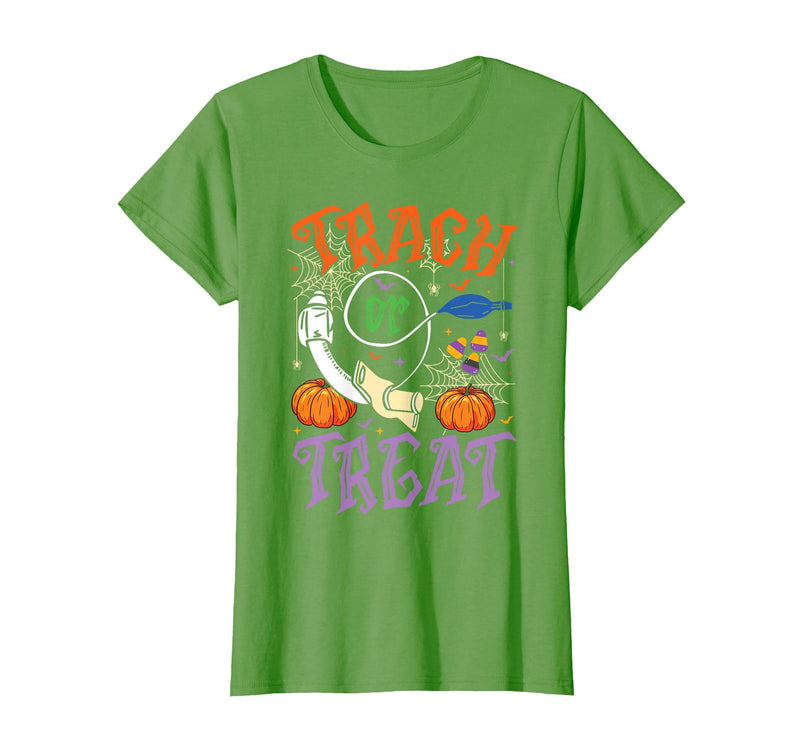 Trach or Treat ICU RN Halloween Nurse Tees Respiratory Therapist Trach or Treat ICU RN Halloween Nurse T-Shirt - Grass Green