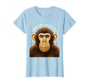 Mademark Living My Jungle Life Monkey Design T-Shirt - Women - Baby Blue
