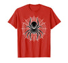Halloween Shirts For Women Men Kids Boys Girls Halloween Spider with Web Vintage Costume Men Boys Kid Women T-Shirt - Red