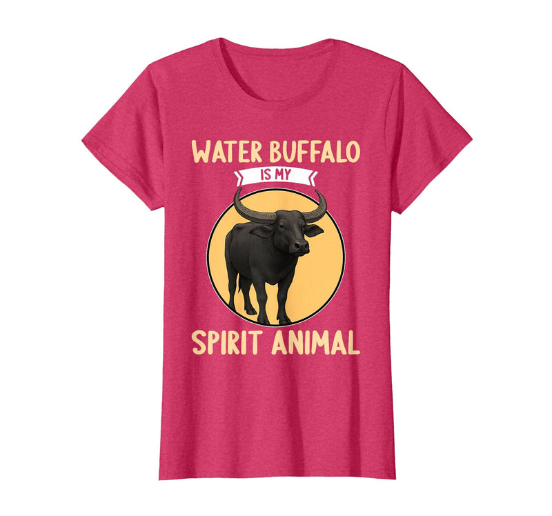 Water Buffalo Lovers Shop Water Buffalo is My Spirit Animal Water Buffalo T-Shirt - Red Heather