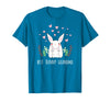 Cute Bunny Grandma Rabbit Grandmother T-Shirt in Sapphire Blue