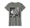 Halloween Cat Selfie with Spooky Ghost t -shir t Halloween Cat Selfie with Spooky Ghost T-Shirt - Olive Heather