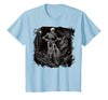 Scary Cyclist Skeleton Gifts Cycling Skeleton Mountain MTB Bicycle Cyclist Skeleton T-Shirt - Baby Blue