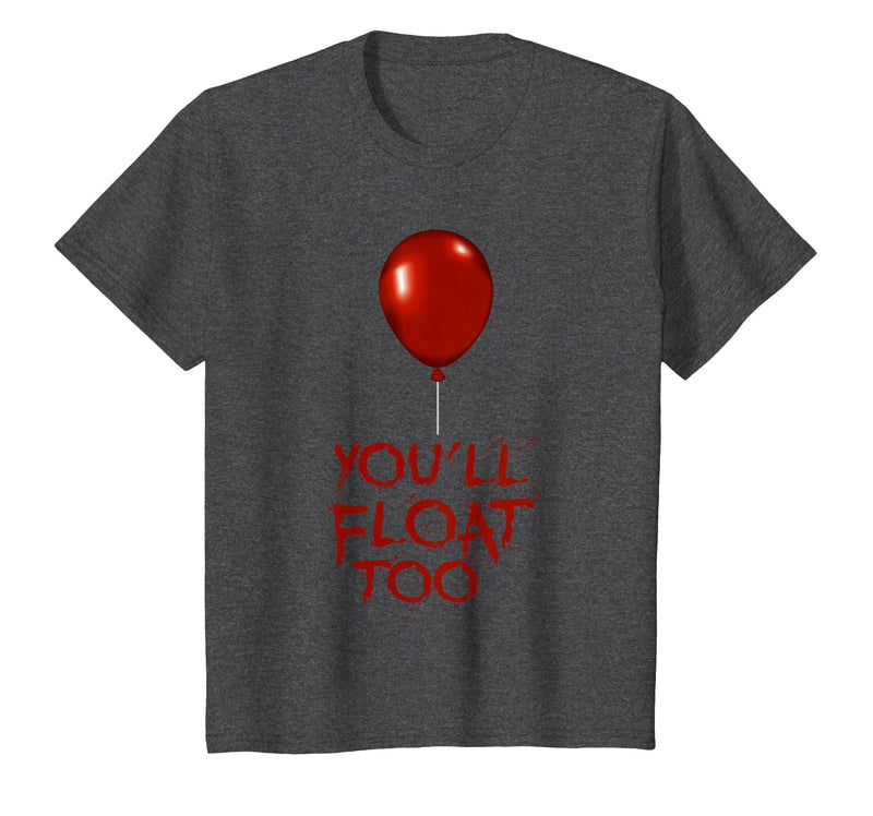 Halloween Funny Trick or Treat Shirt for Kids TeeZ Kids You'll Float Too Costume Halloween Shirts Boys Girls T-Shirt - Dark