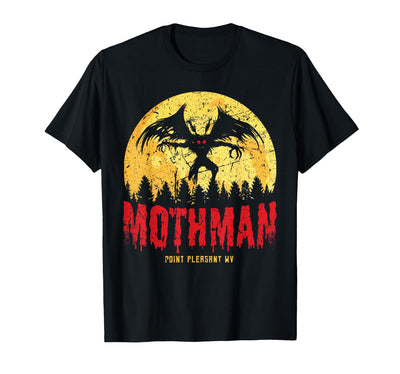 Mothman Vintage Cryptid Point Pleasant Mothman Cryptid Point Pleasant Gothic Cryptides Halloween T-Shirt