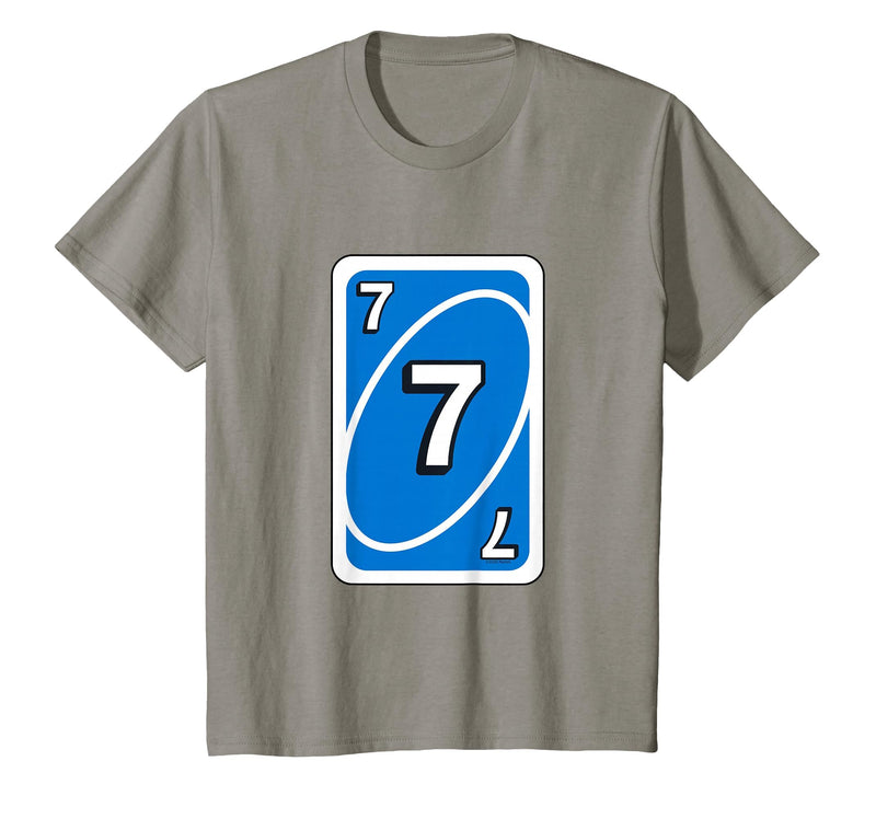 UNO Halloween Blue 7" Card T-Shirt - Slate Grey