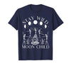 Funny Stay Wild Moon Child Tee Shirt Stay Wild Moon Child Funny Skeleton Dancing Halloween T-Shirt - Navy Blue