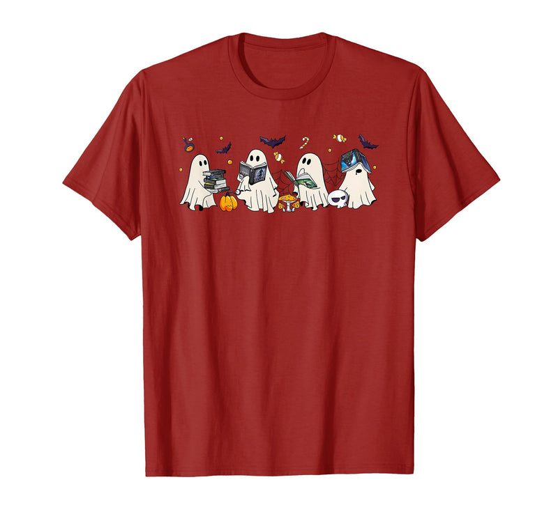 Bookish Ghost Throne Of Glass Halloween Tees Bookish Ghost Throne of Glass Halloween T-Shirt - Cranberry Red
