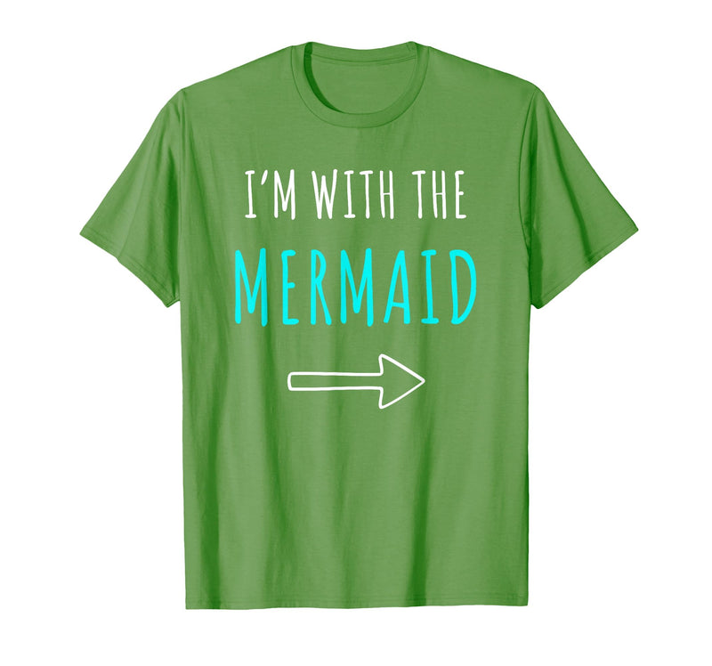 Mermaid Shirt Funny Easy Halloween Shirt Funny Mermaid Halloween Parents or Couples Costume T-Shirt - Grass Green
