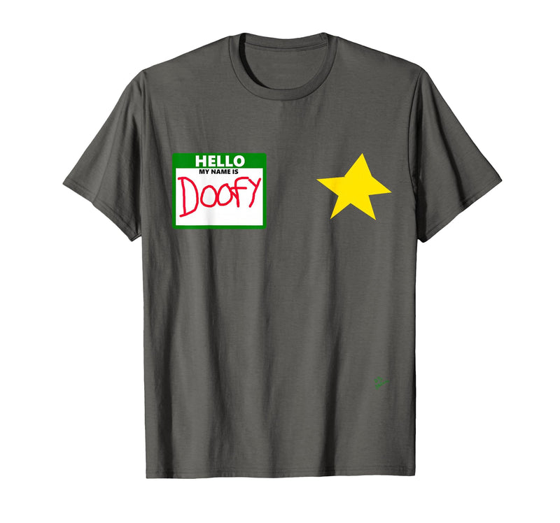 halloween costumes by Jean Olivier Funny Halloween Officer tee - doofy Costume Halloween T-Shirt - Asphalt Grey