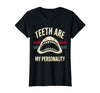 Mademark Teeth Are My Personality Shark Design T-Shirt - Black