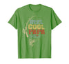 Cool Papa Fathers Day Fishing Gifts Funny Fisherman Vintage Reel Cool Papa T-Shirt - Grass Green