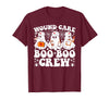 Wound Care Nurse Boo Boo Crew Halloween Wound Care Boo Boo Crew Nurse Funny Ghost Halloween Nurse T-Shirt - Burgundy