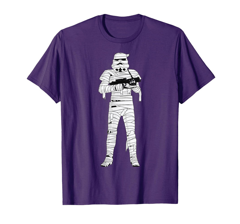 Star Wars Halloween Stormtrooper Mummy Wraps T-Shirt - Purple