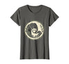 Mademark Elephant Mom and Baby Trunk Touch Illustration T-Shirt - Women - Asphalt Grey