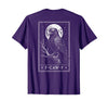 F-CAW-F Meme Raven Gothic Halloween Graphic Tees F-CAW-F Crow Tarot Card Funny Halloween Vintage On Back T-Shirt - Purple