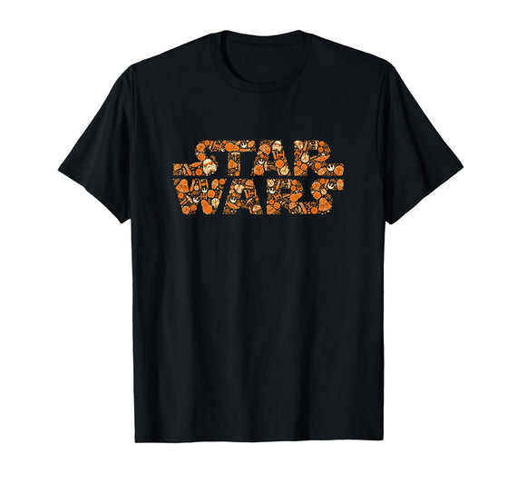 Star Wars Pumpkins in the Galaxy Halloween Logo T-Shirt - Black