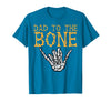 Mens Halloween Shirts For Dad Daddy Papa Men Halloween Dad to The Bone Skeleton Hand Fun Papa Costume Men T-Shirt - Sapphire