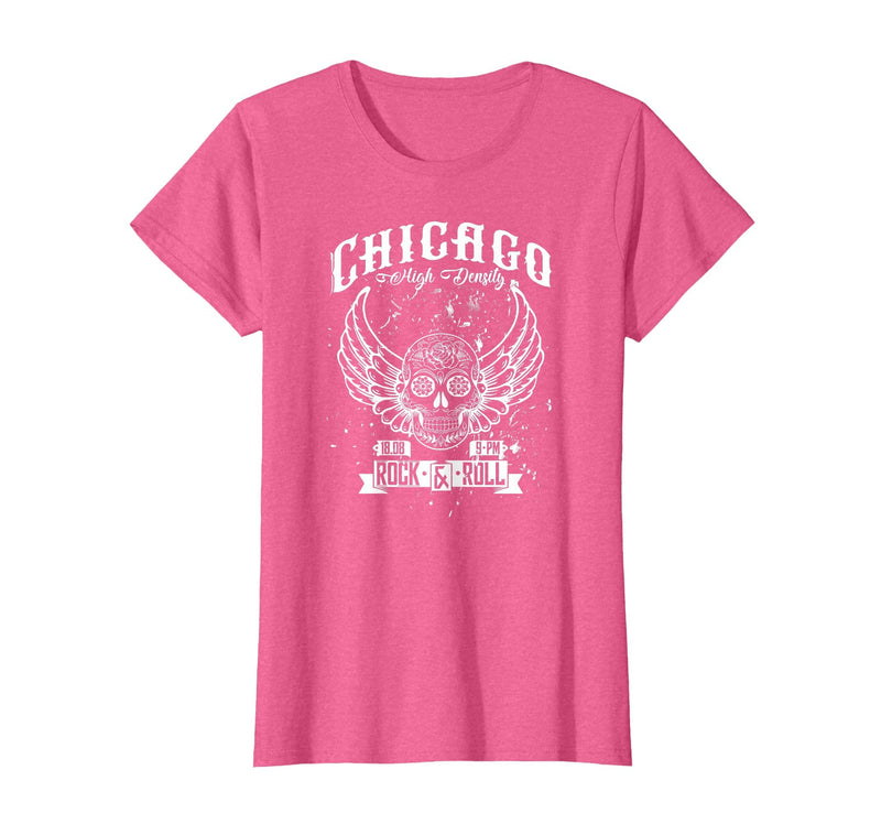 Camelot71 Chicago Classic Retro Vintage Illinois Windy Rock'n'Roll T-Shirt - Pink Heather