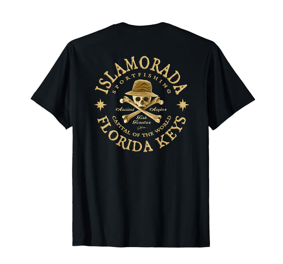 JCombs: Islamorada, Florida, Ancient Angler, Fishing T-Shirt - Black