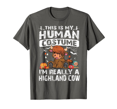 Human Costume I'm Really a Highland Cow Halloween T-Shirt