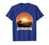 Mademark Sunrise Saddle Repeat Horse Rider Silhouette Design T-Shirt - Men - Royal Blue