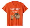 Cute Animal Buffalo Baby Shower For Brother To Be Brother to Be Buffalo Baby Shower Bison for Boy Or Girl T-Shirt - Orange