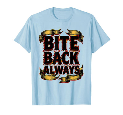 Bite Back Always Bold Shark Graphic Design T-Shirt