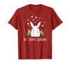 Cute Bunny Grandma Rabbit Grandmother T-Shirt in Cranberry Red