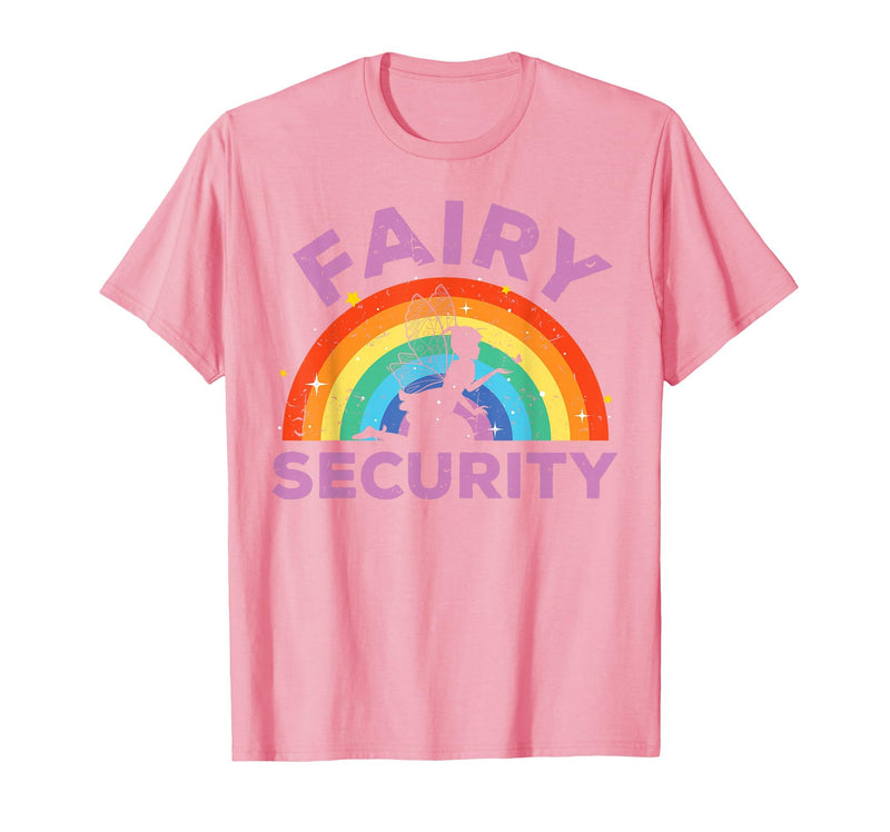 Halloween Fairy Security Father's Day Apparel Men Fairy Security Funny Dad Costume T-Shirt - Pink