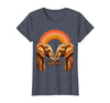 Mademark Be Kind Elephant Gentle Touch Illustration T-Shirt - Women - Heather Blue