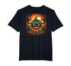 Funny Halloween Apparel Men Women Kids Pumpkin Jack o Lantern Demon Monster Scary Halloween T-Shirt - As Pictured