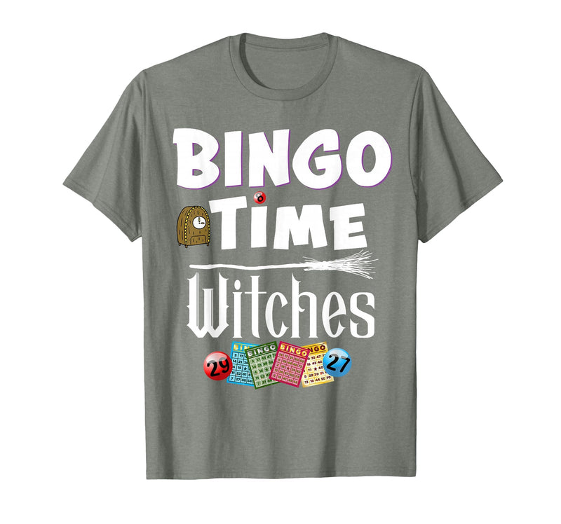Bingo Time Witches Halloween Bingo Player Novelty Halloween Bingo Time Witches Funny Women Bingo Player T-Shirt - Olive