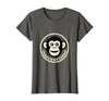 Mademark Chaos Is My Cardio Funny Monkey Design T-Shirt - Women - Asphalt Grey