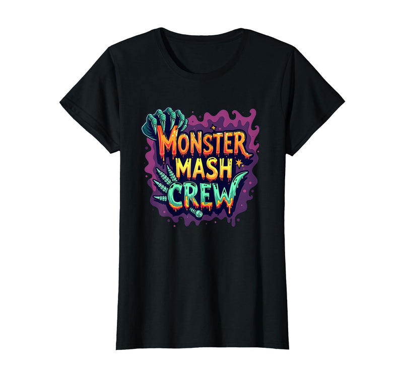 Mademark Halloween - Monsters & Creatures T-Shirt - Black-monster Mash Crew