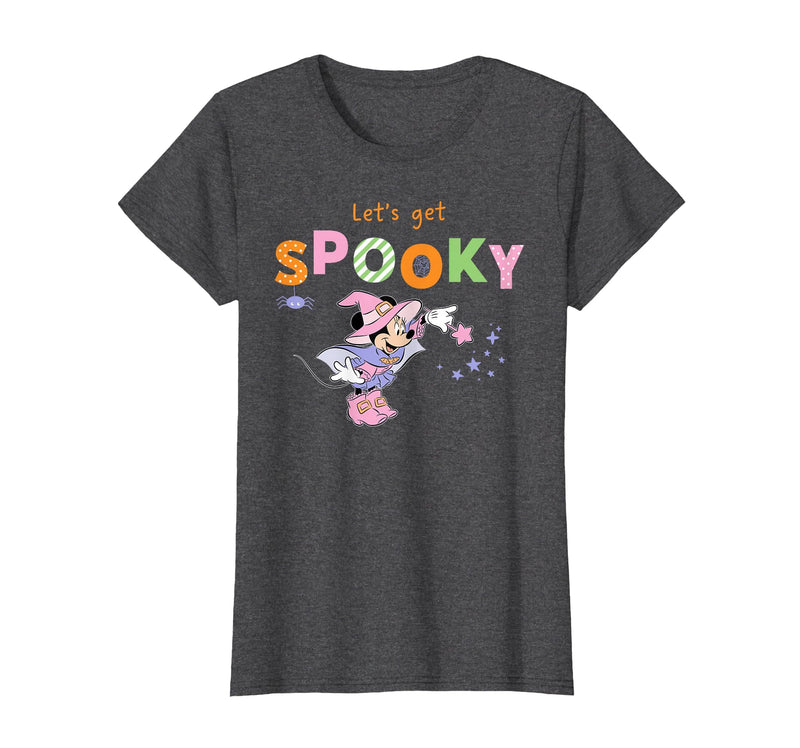 Disney Minnie Mouse Let's Get Spooky Cute Halloween Witch T-Shirt - Dark Heather Grey