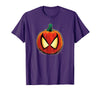 Marvel Spider-Man Halloween Spooky Pumpkin Jack-o'-Lantern T-Shirt - Purple