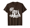 Miniature Schnauzer Lovers Halloween Dog Costume Miniature Schnauzer Skeleton Birthday Halloween Mens Womens T-Shirt - Brown
