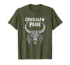 Chickasaw Pride Native American Nice Gifts Chickasaw Pride Tribe Native American Indian Buffalo T-Shirt - Olive Green
