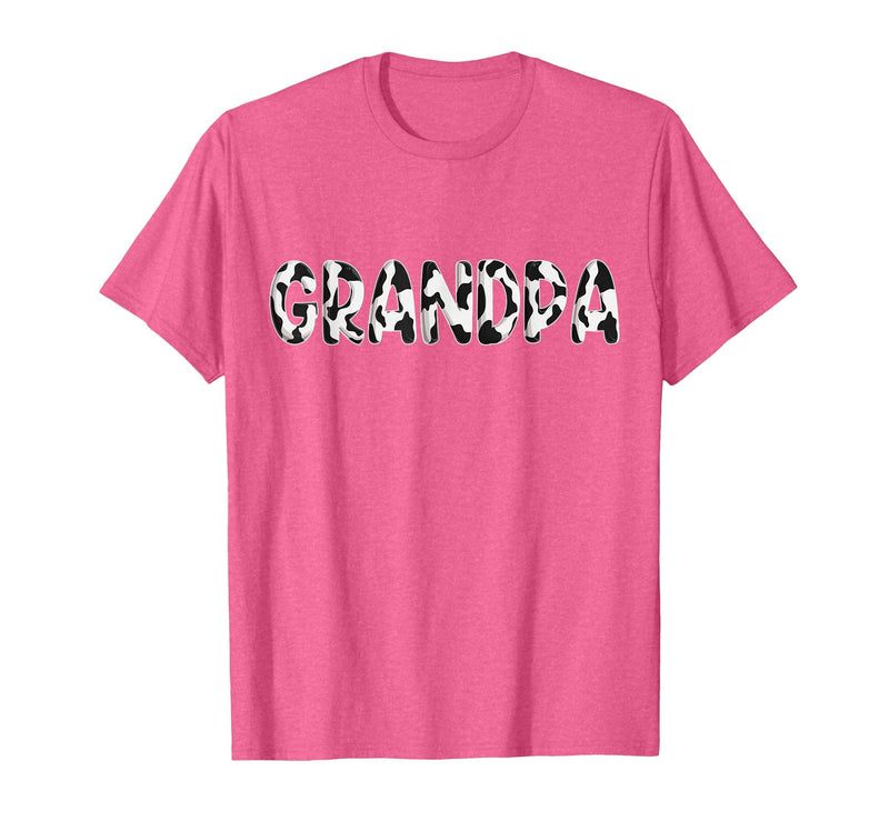 Cow Pattern Print Family Matching Birthday Shirts Cow Grandpa Birthday Family Matching Fathers Day Boy Girl T-Shirt - Pink
