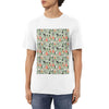 LIXLZH Lovely Cartoon Cats Print Softness Short Sleeve T-Shirt Crew Neck T-Shirts Everyday Casual Wear Gym Sessions White - As Pictured
