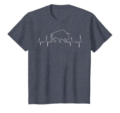 Cow Retro Buffalo Bison Heartbeat Bisons T-Shirt