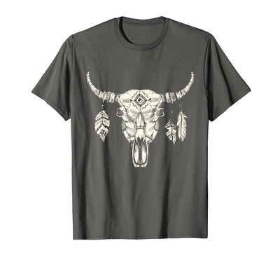 Cow Idea Bison Buffalo Skull Animal T-Shirt
