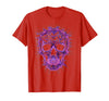 Mademark Halloween Bat Swarm Skull Graphic T-Shirt - Red