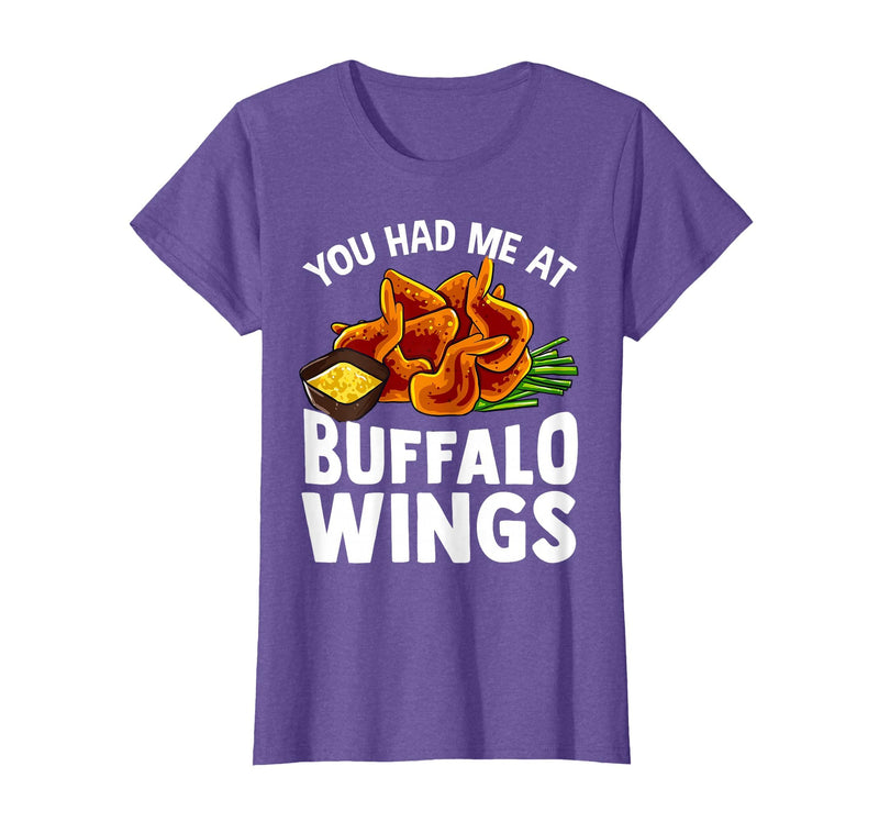 Homewise Shopper Buffalo Wings Buffalo Wings Funny Appetizer T-Shirt - Purple Heather